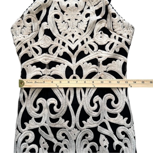 Foxiedox Anthropology Embroidered Minidress Black Cream | Women’s Size Small‎ - Picture 10 of 13